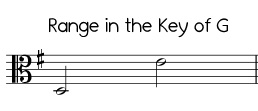 Jingle Bells in the key of G, alto clef