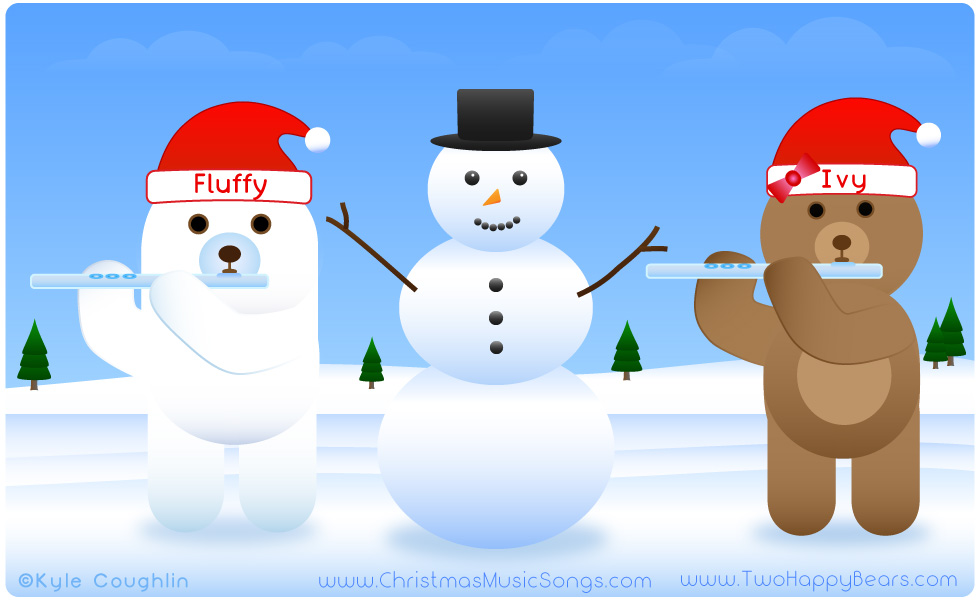Christmas flute duets with Fluffy and Ivy.