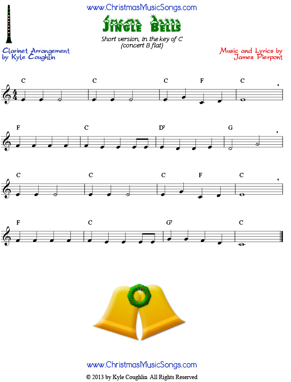 Jingle Bells easy version for clarinet