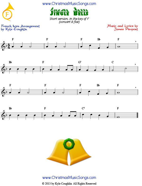Jingle Bells easy version for French horn
