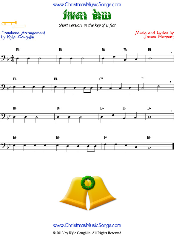 Jingle Bells easy version for trombone