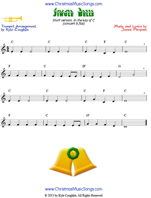Jingle Bells easy version for trumpet