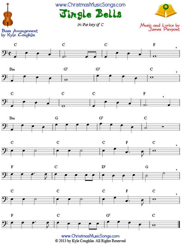 Jingle Bells sheet music for bass