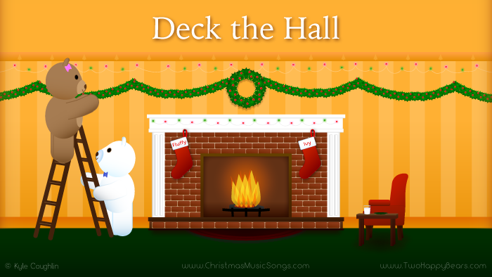 The Two Happy Bears are decking the hall and getting ready for Christmas