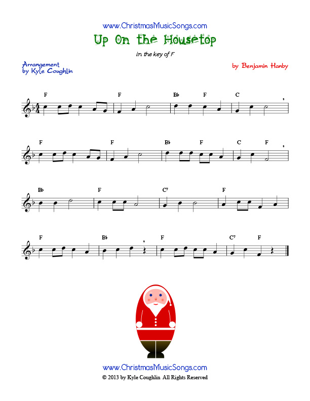Up On The Housetop free sheet music