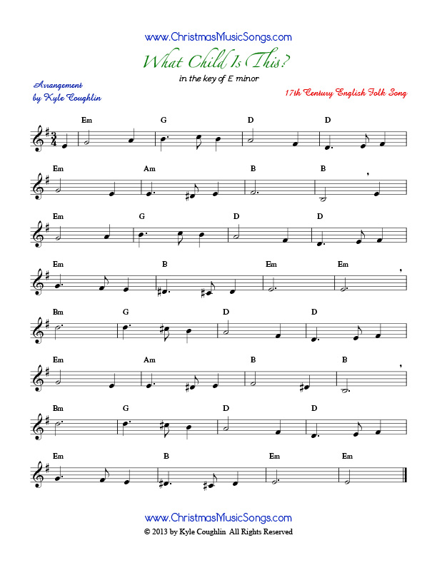 What Child Is This Free Sheet Music