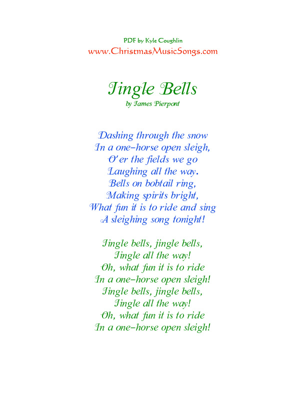Letra Jingle Bells, PDF, Vocal Music